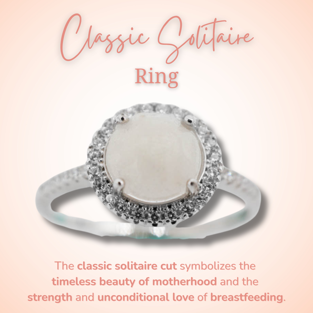 Classic Solitaire Breastmilk Ring