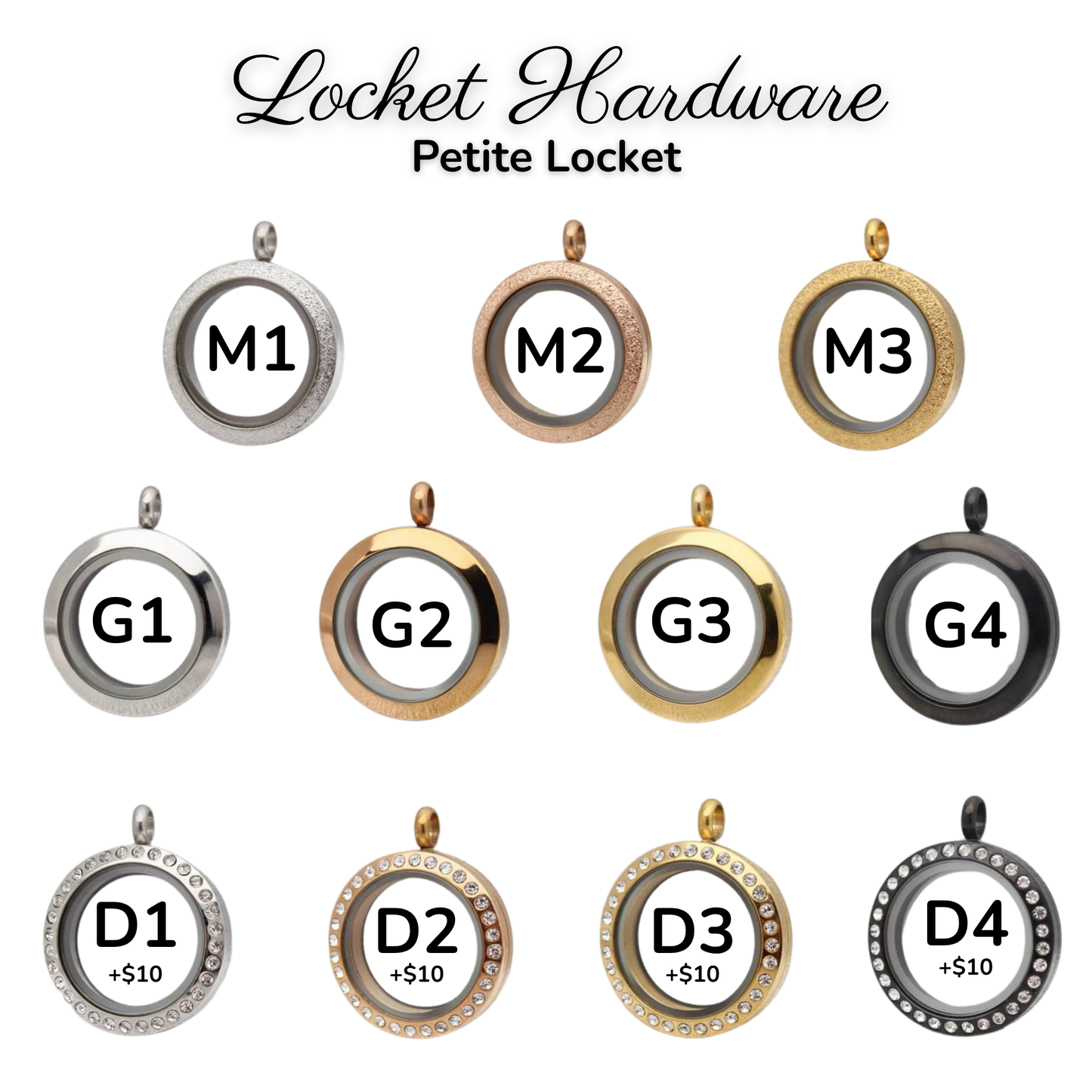 Petite Locket with Clear Background
