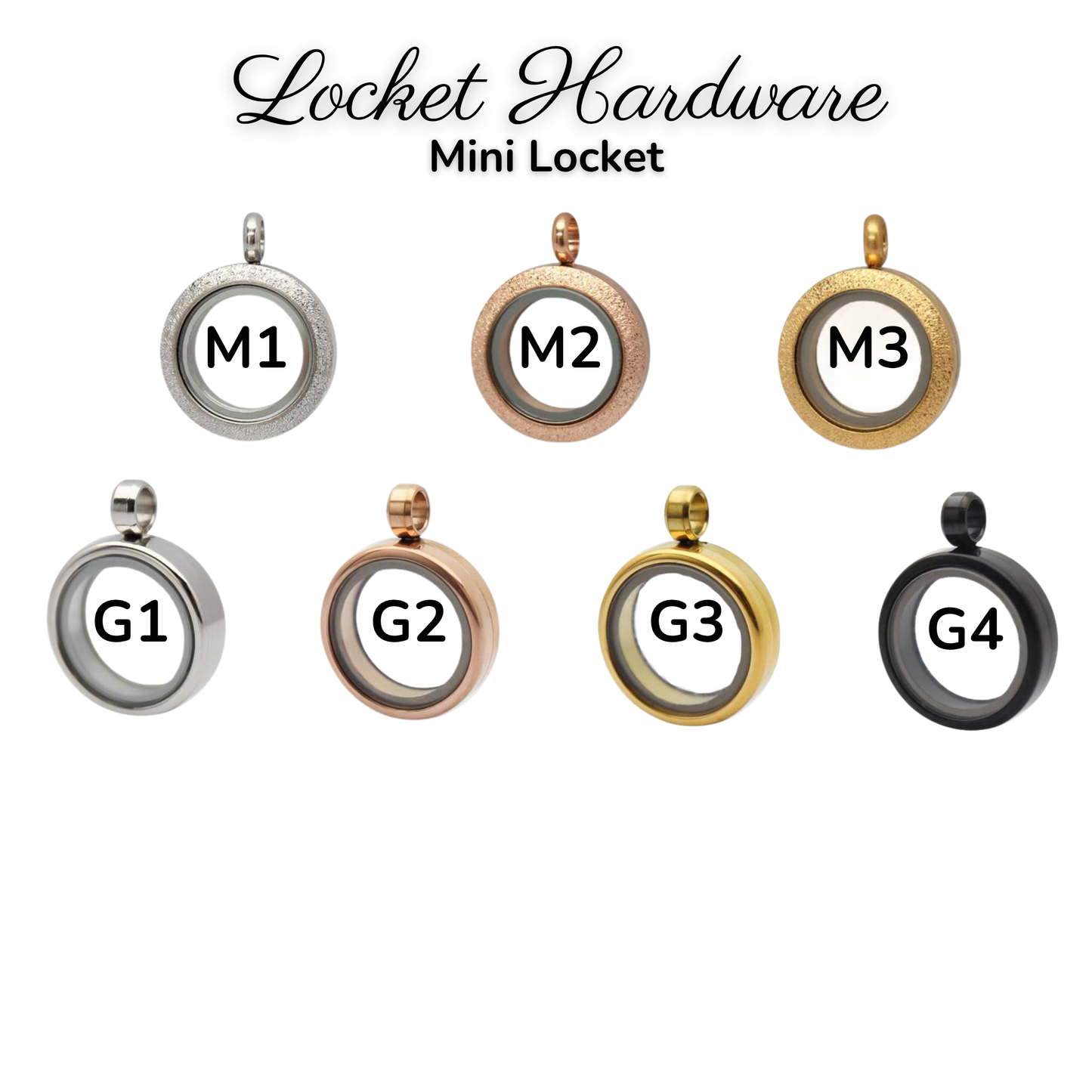 Mini Charm Locket with Clear Background