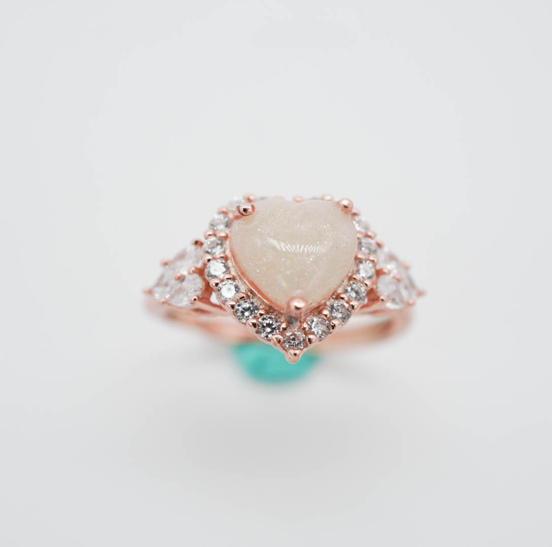 Heart Solitaire Breastmilk Ring