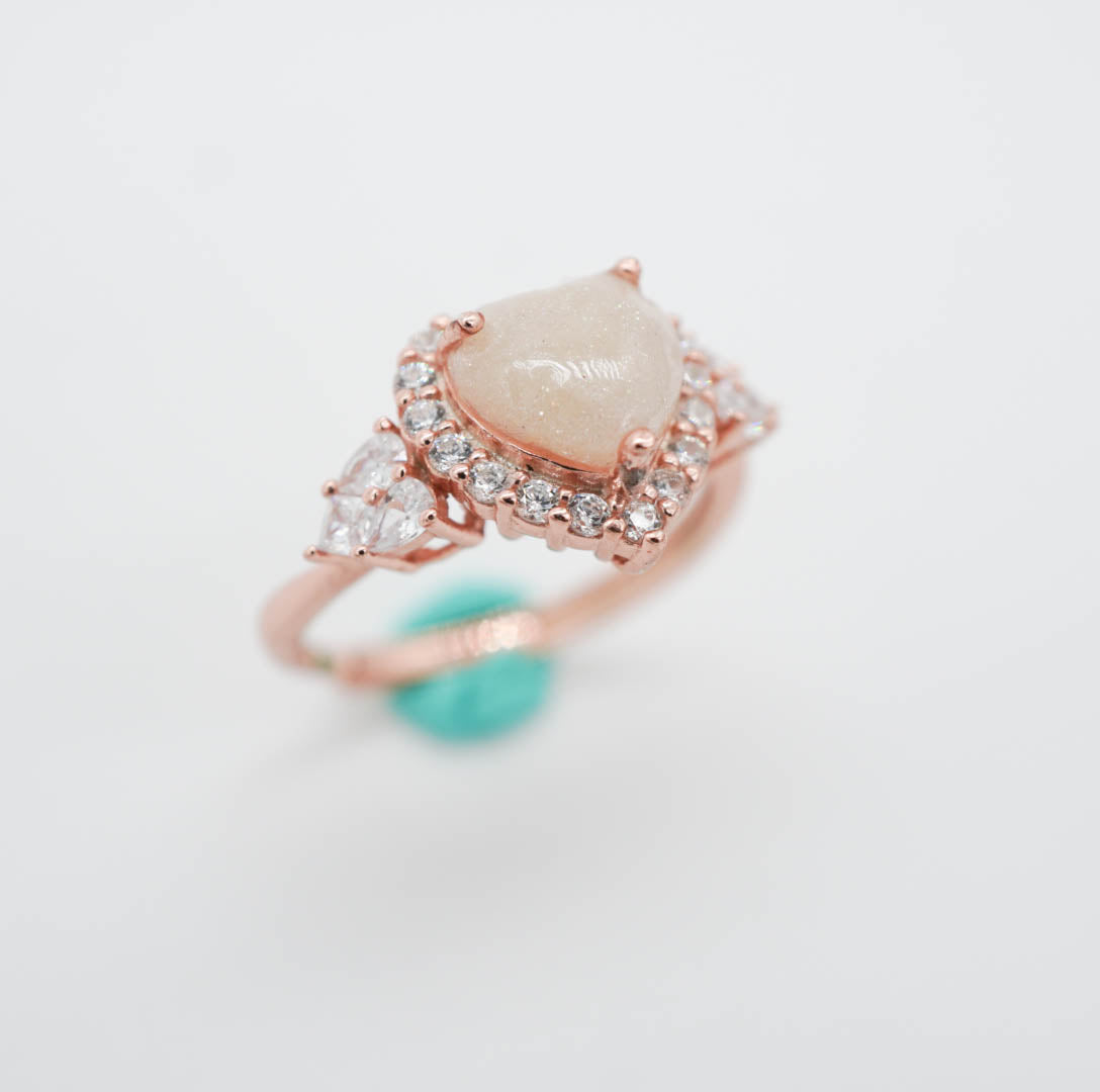 Heart Solitaire Breastmilk Ring