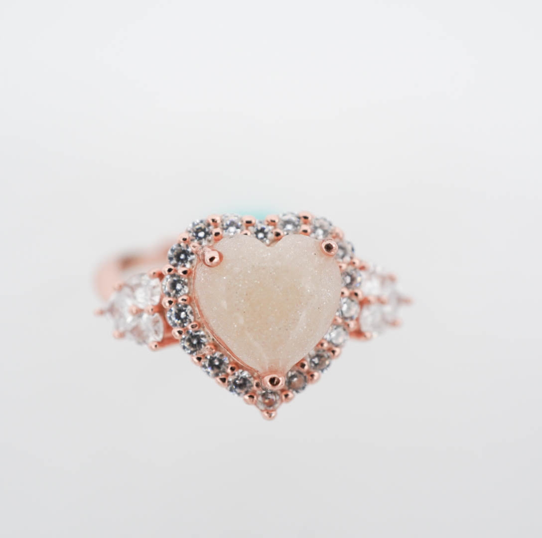 Heart Solitaire Breastmilk Ring