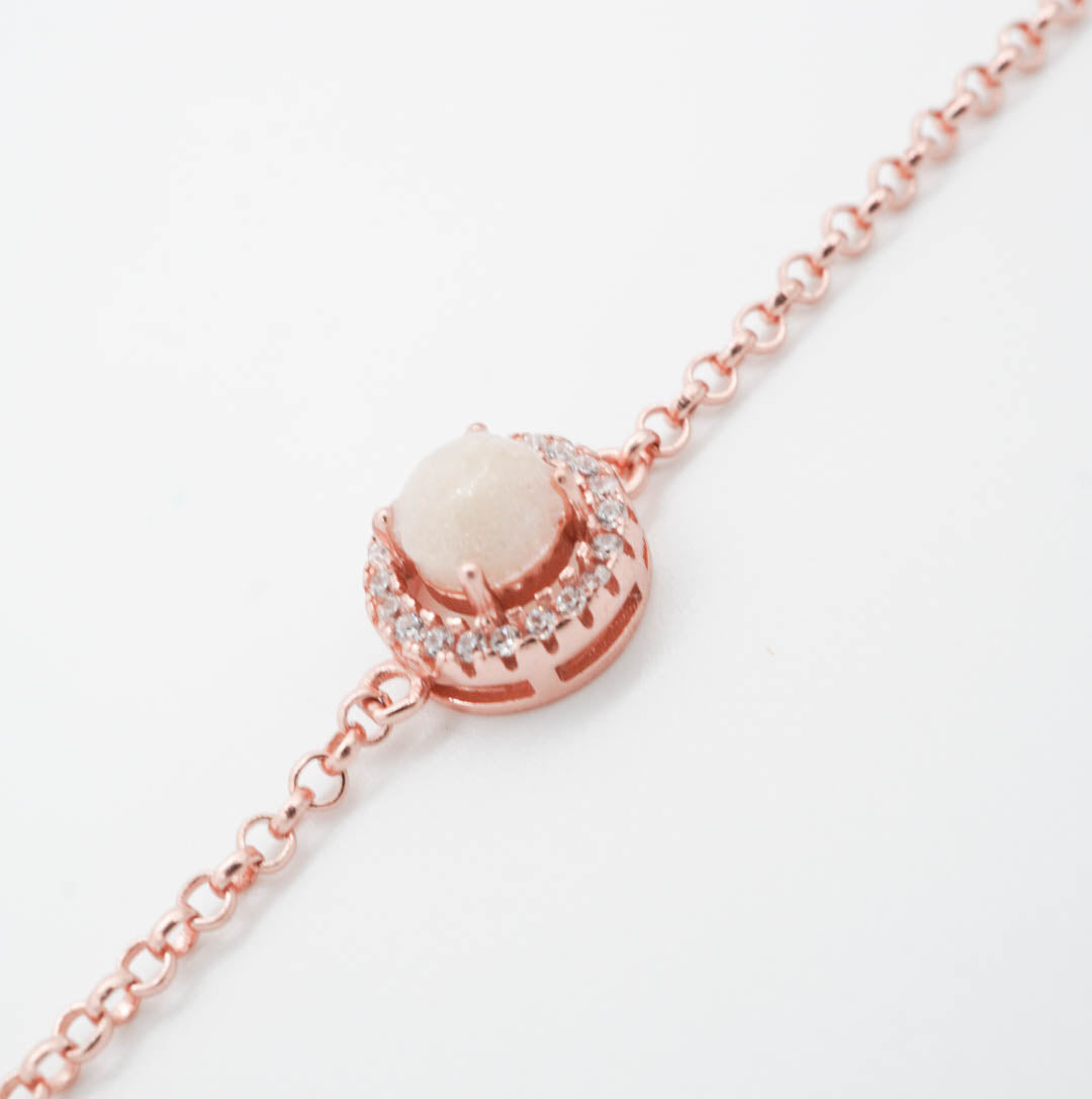 Halo Solitaire Breastmilk Bracelet