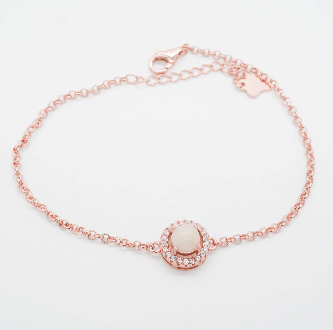 Halo Solitaire Breastmilk Bracelet