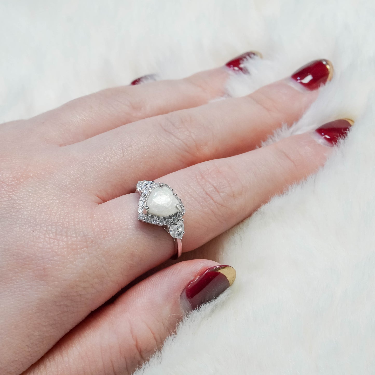 Heart Solitaire Breastmilk Ring