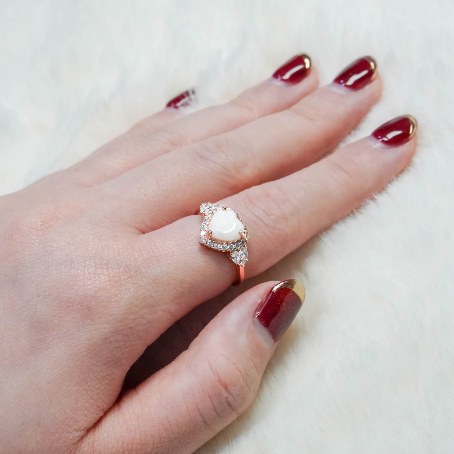 Heart Solitaire Breastmilk Ring