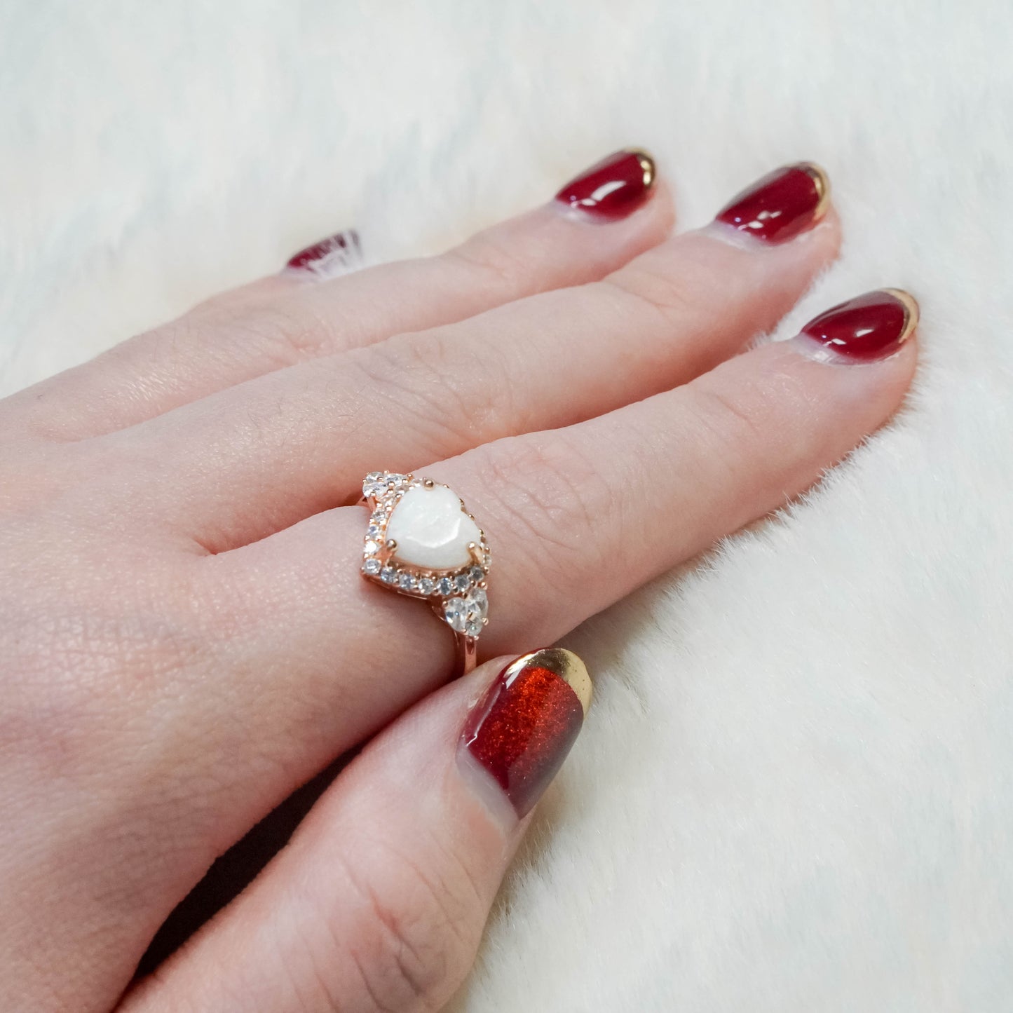 Heart Solitaire Breastmilk Ring