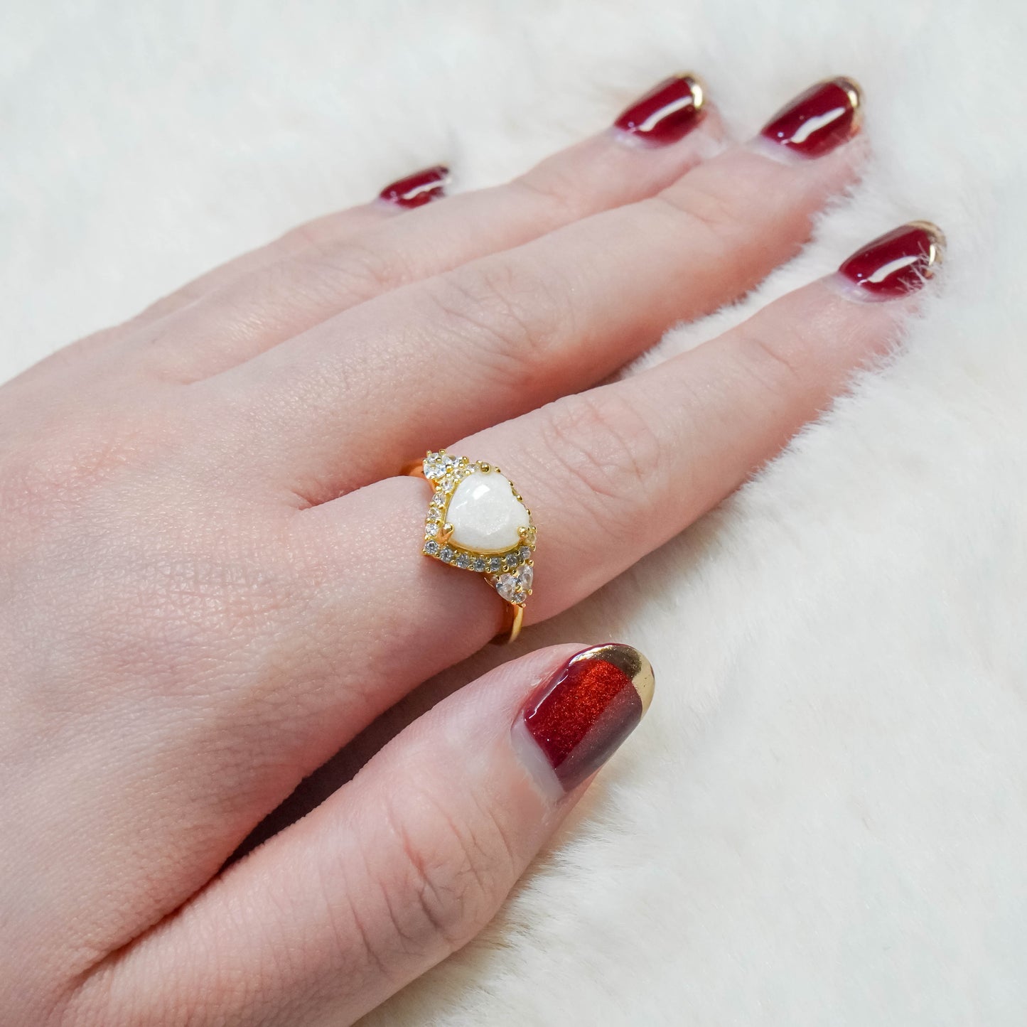 Heart Solitaire Breastmilk Ring