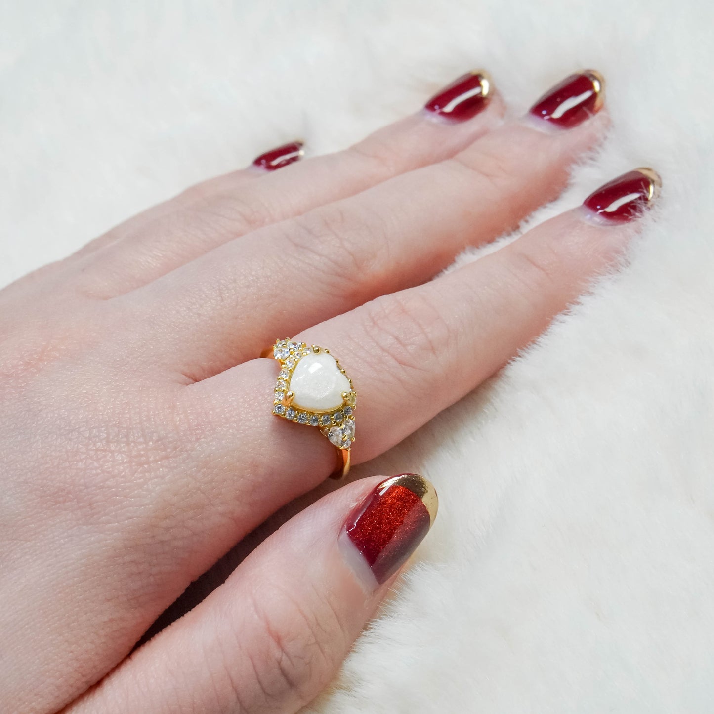Heart Solitaire Breastmilk Ring