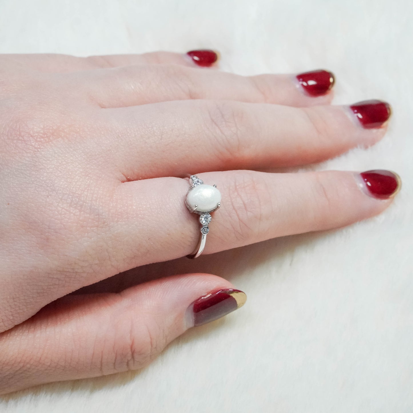 Aurora Solitaire Breastmilk Ring