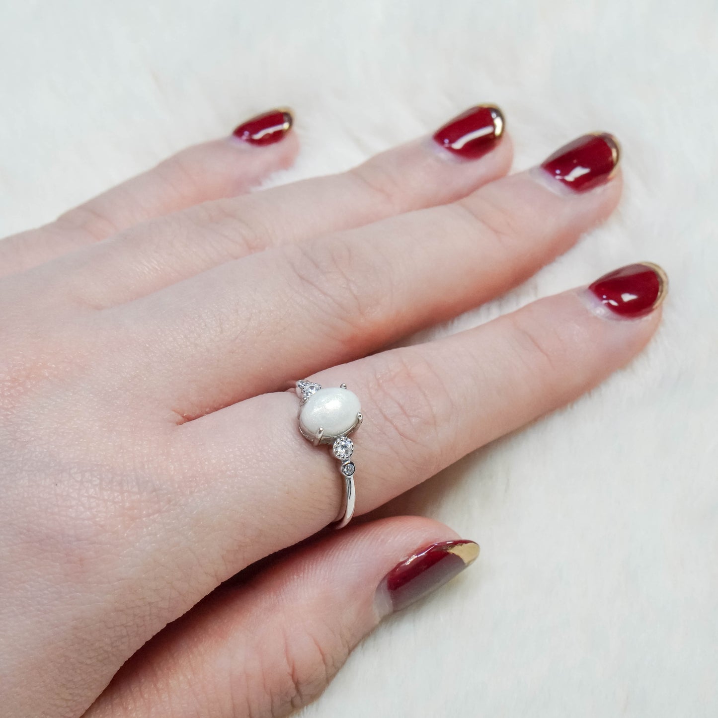 Aurora Solitaire Breastmilk Ring