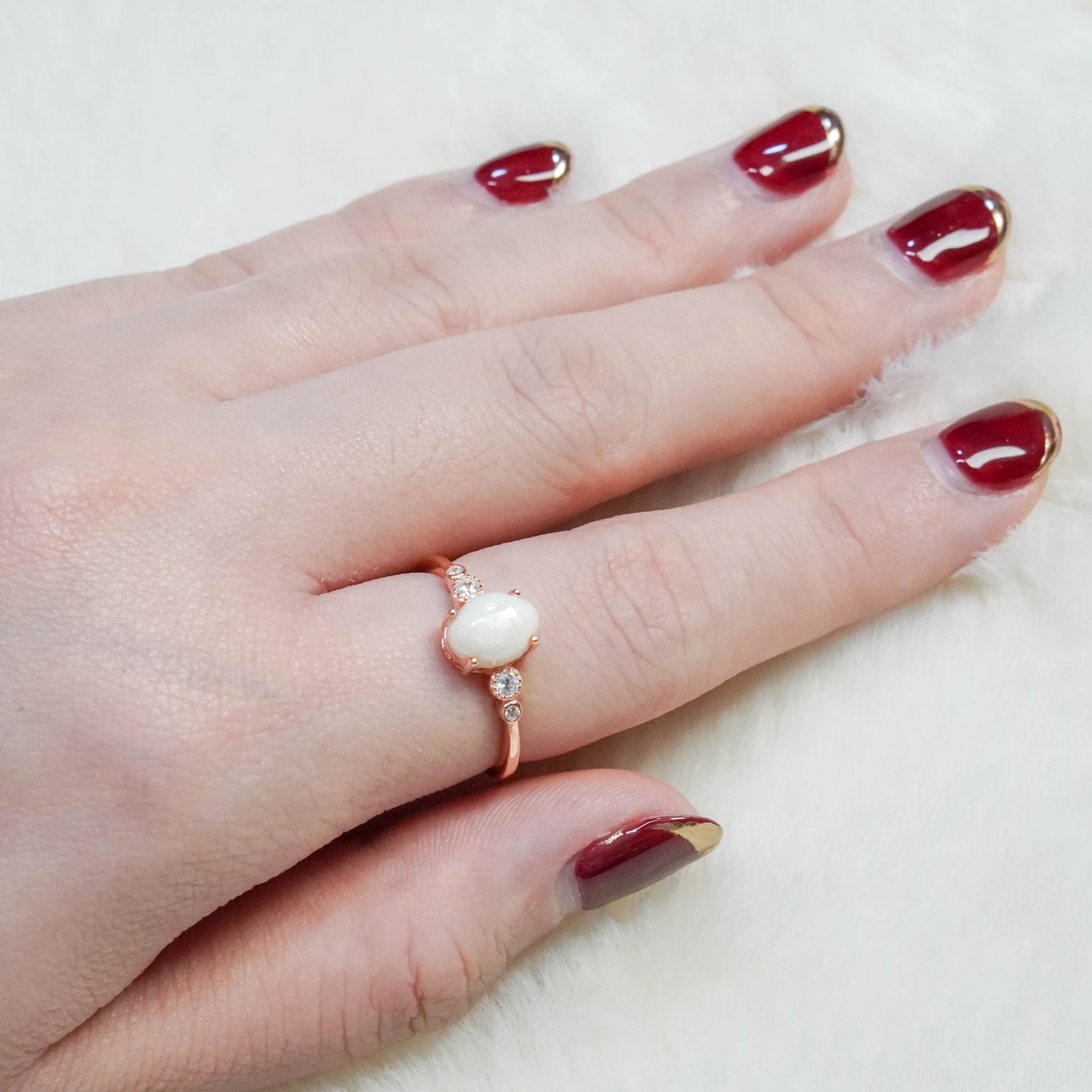 Aurora Solitaire Breastmilk Ring