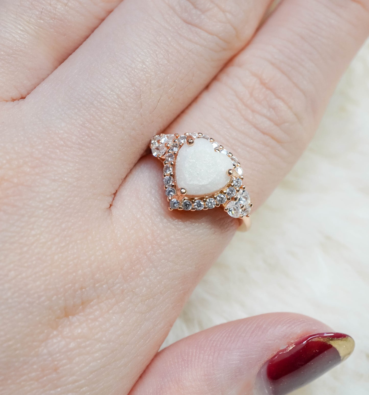 Heart Solitaire Breastmilk Ring