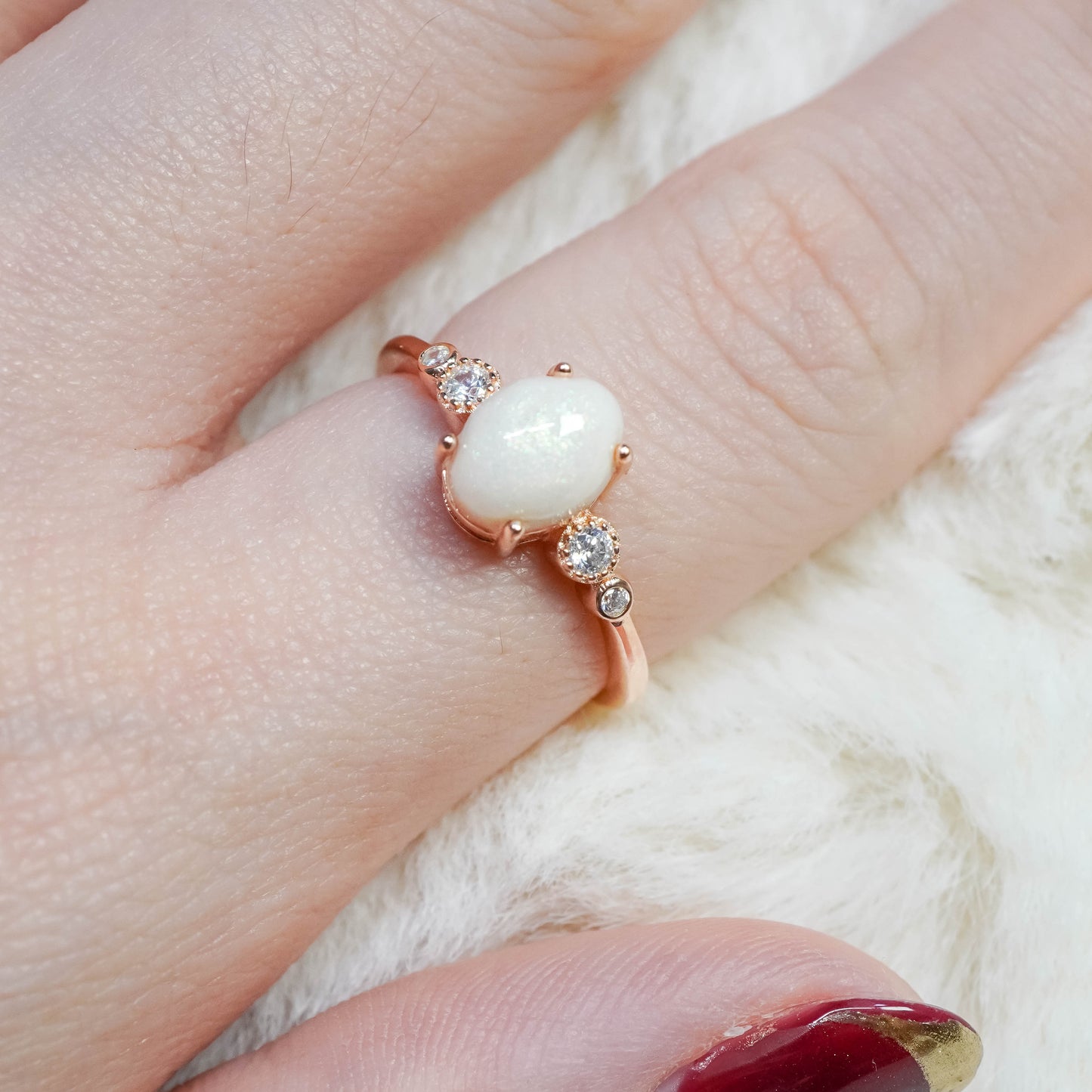 Aurora Solitaire Breastmilk Ring