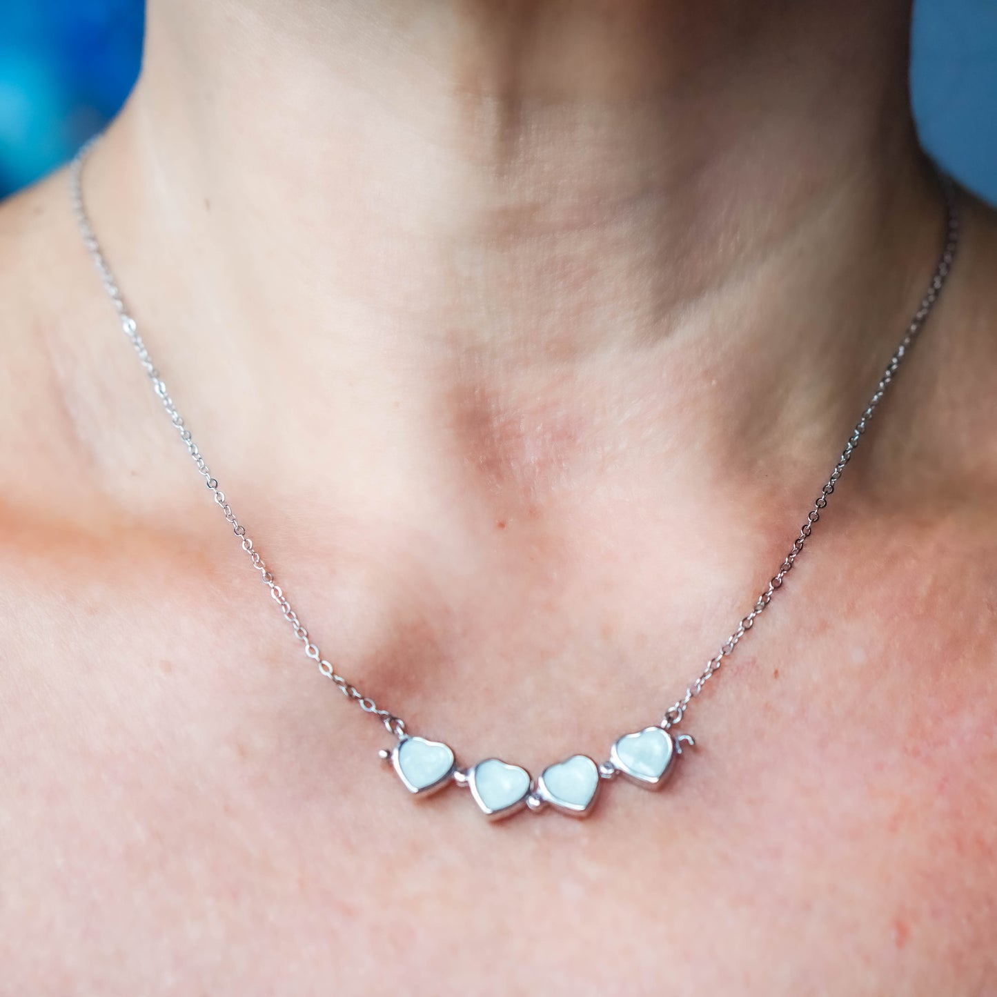 Clover Heart Breastmilk Necklace
