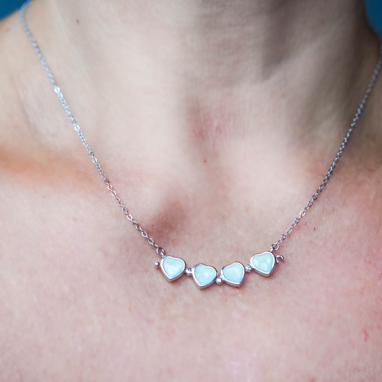 Clover Heart Breastmilk Necklace