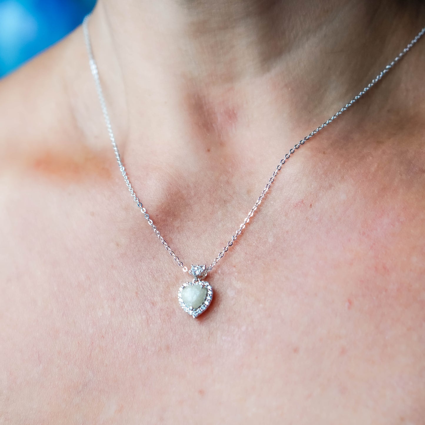 Heart Solitaire Breastmilk Pendant