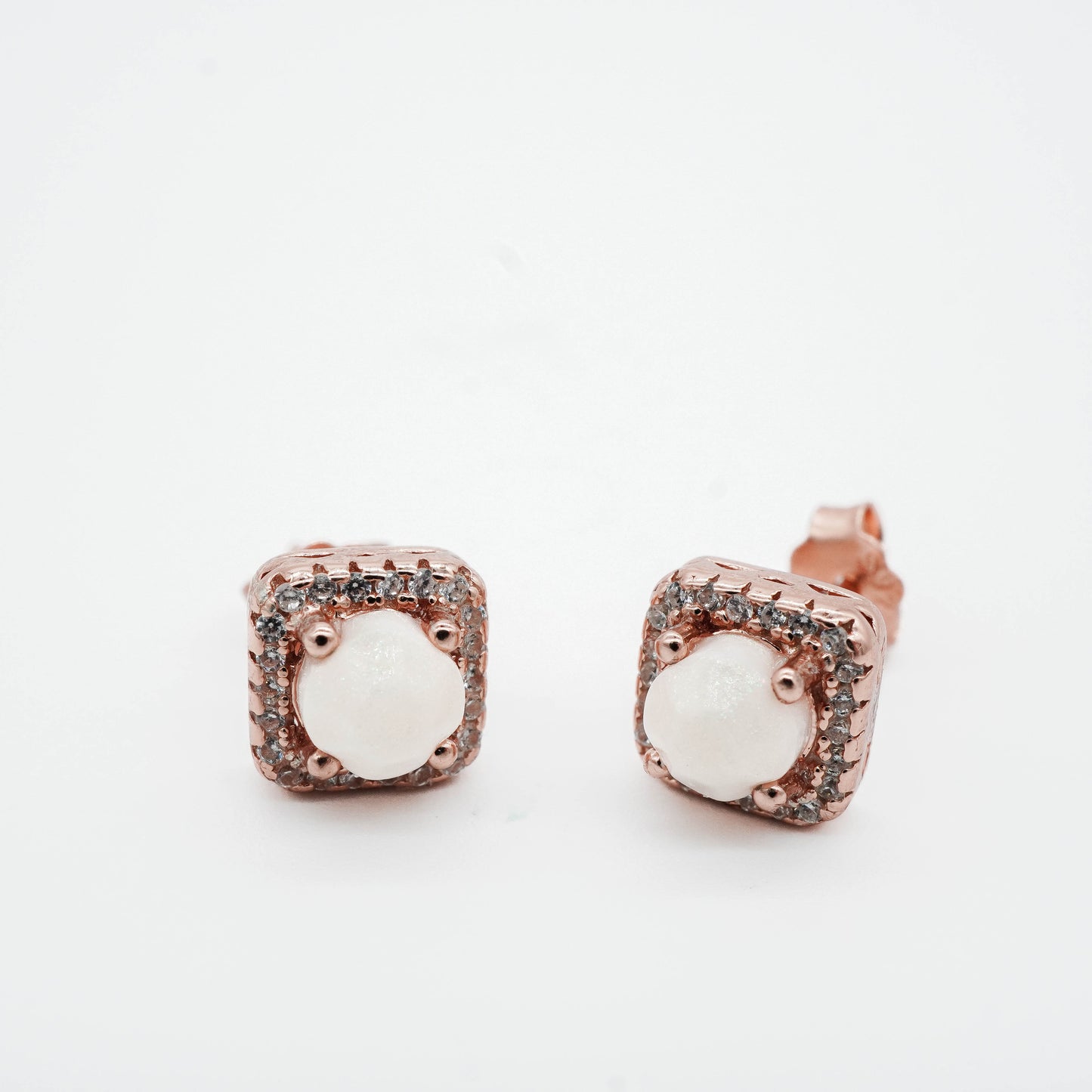 Princess Solitaire Breastmilk Ear Studs