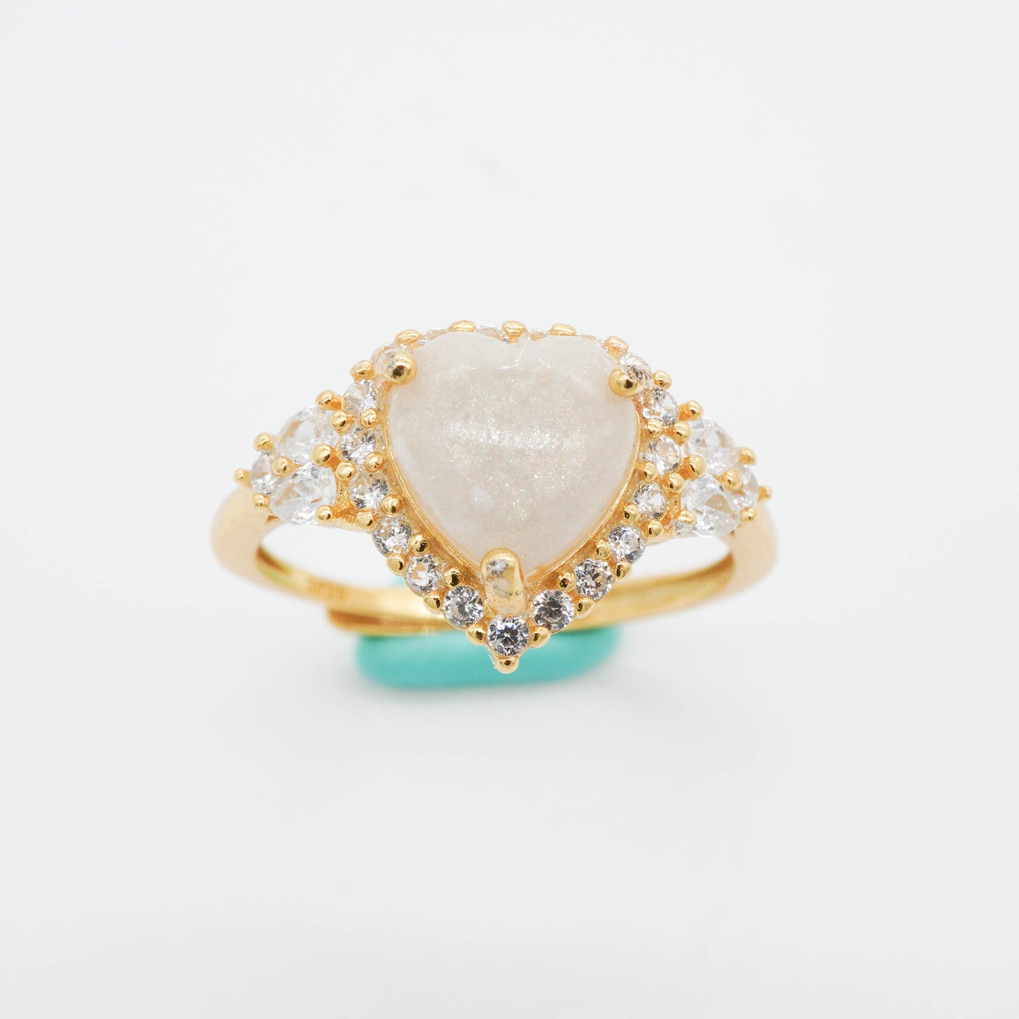 Heart Solitaire Breastmilk Ring