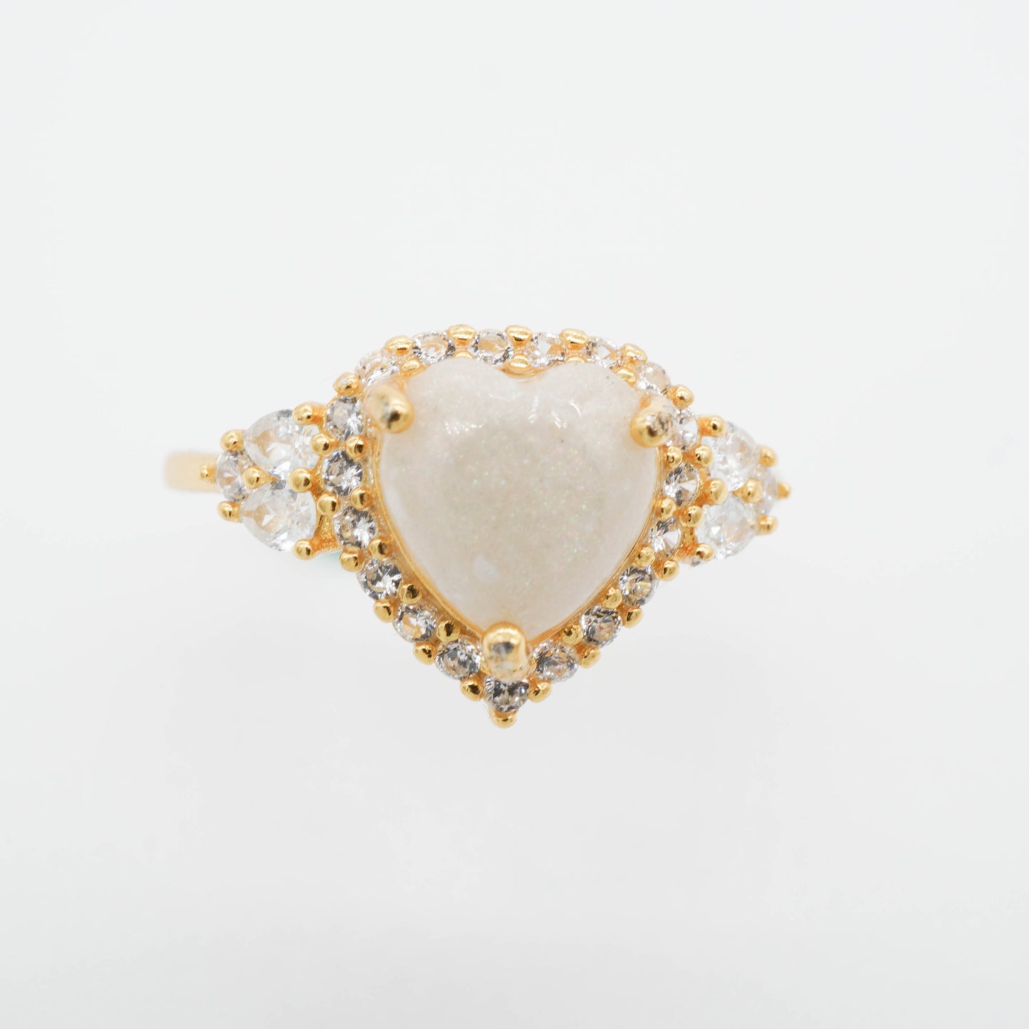 Heart Solitaire Breastmilk Ring