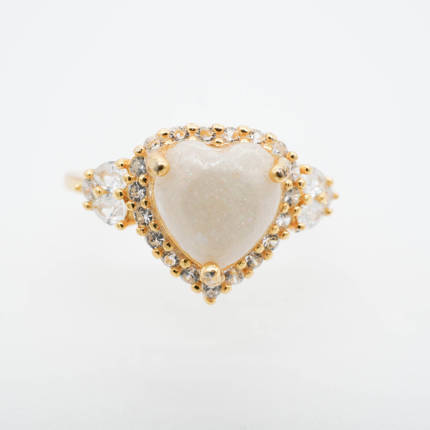 Heart Solitaire Breastmilk Ring