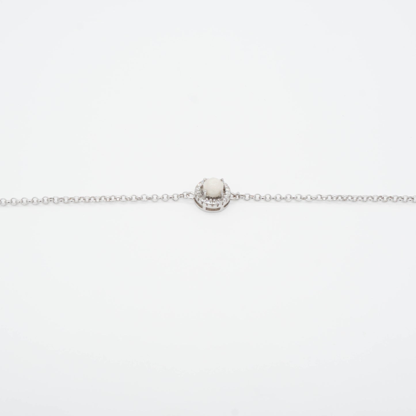 Halo Solitaire Breastmilk Bracelet