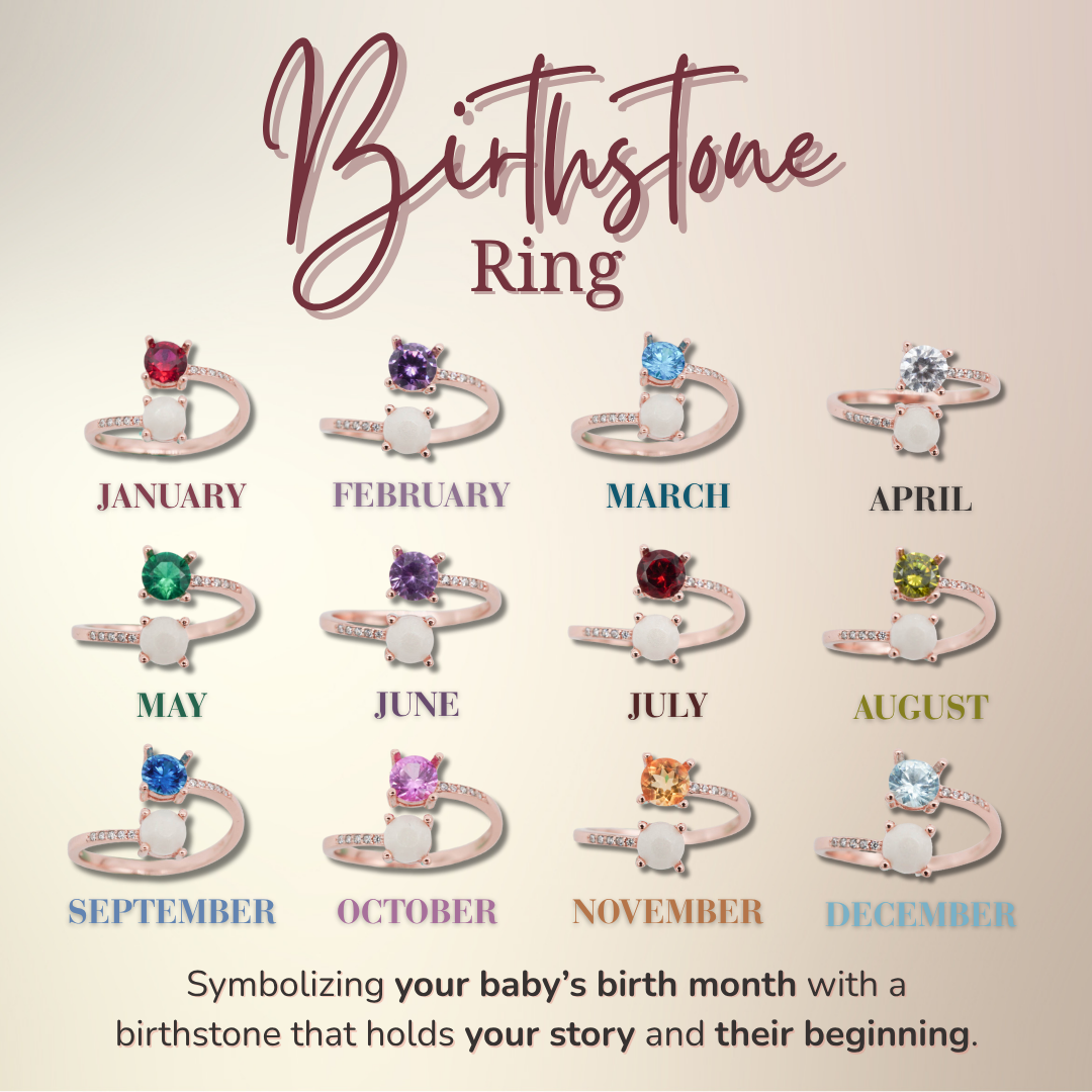 Signature Birthstone Breastmilk Ring