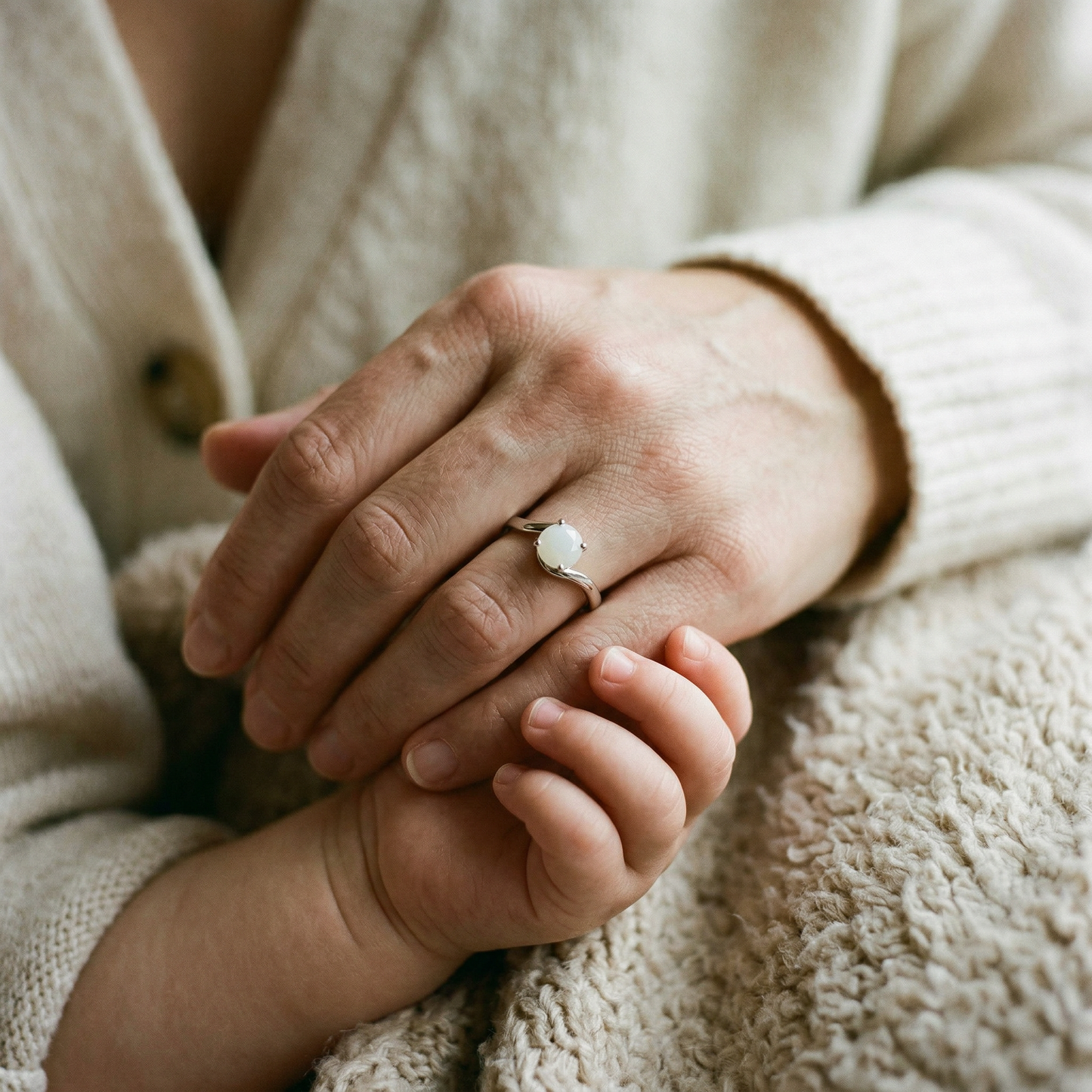Vera Solitaire Breastmilk Ring