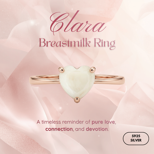 Clara Solitaire Breastmilk Ring