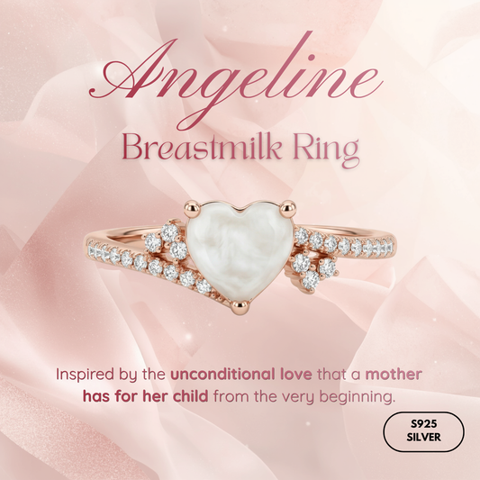 Angeline Solitaire Breastmilk Ring