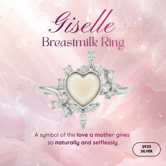 Giselle Solitaire Breastmilk Ring