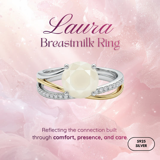 Laura Solitaire Breastmilk Ring