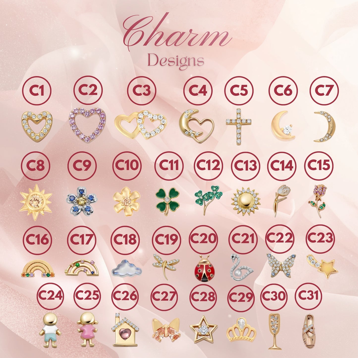 Jewels Round Charm Locket