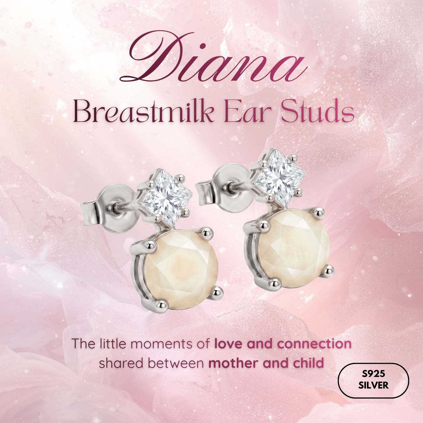 Diana Breastmilk Ear Studs