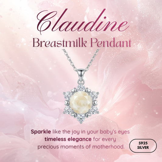 Claudine Solitaire Breastmilk Pendant