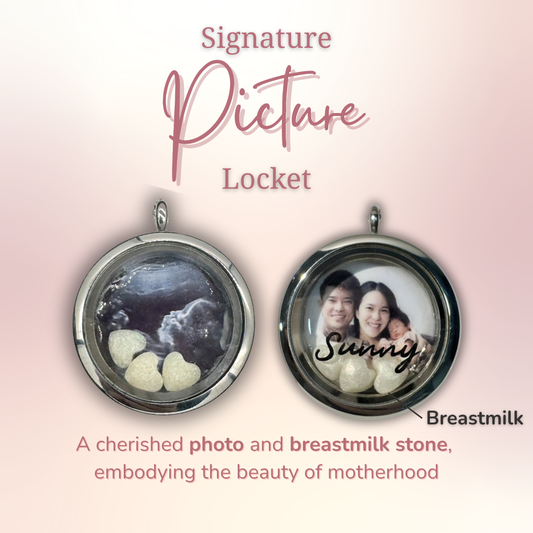 Signature Locket with Picture Background