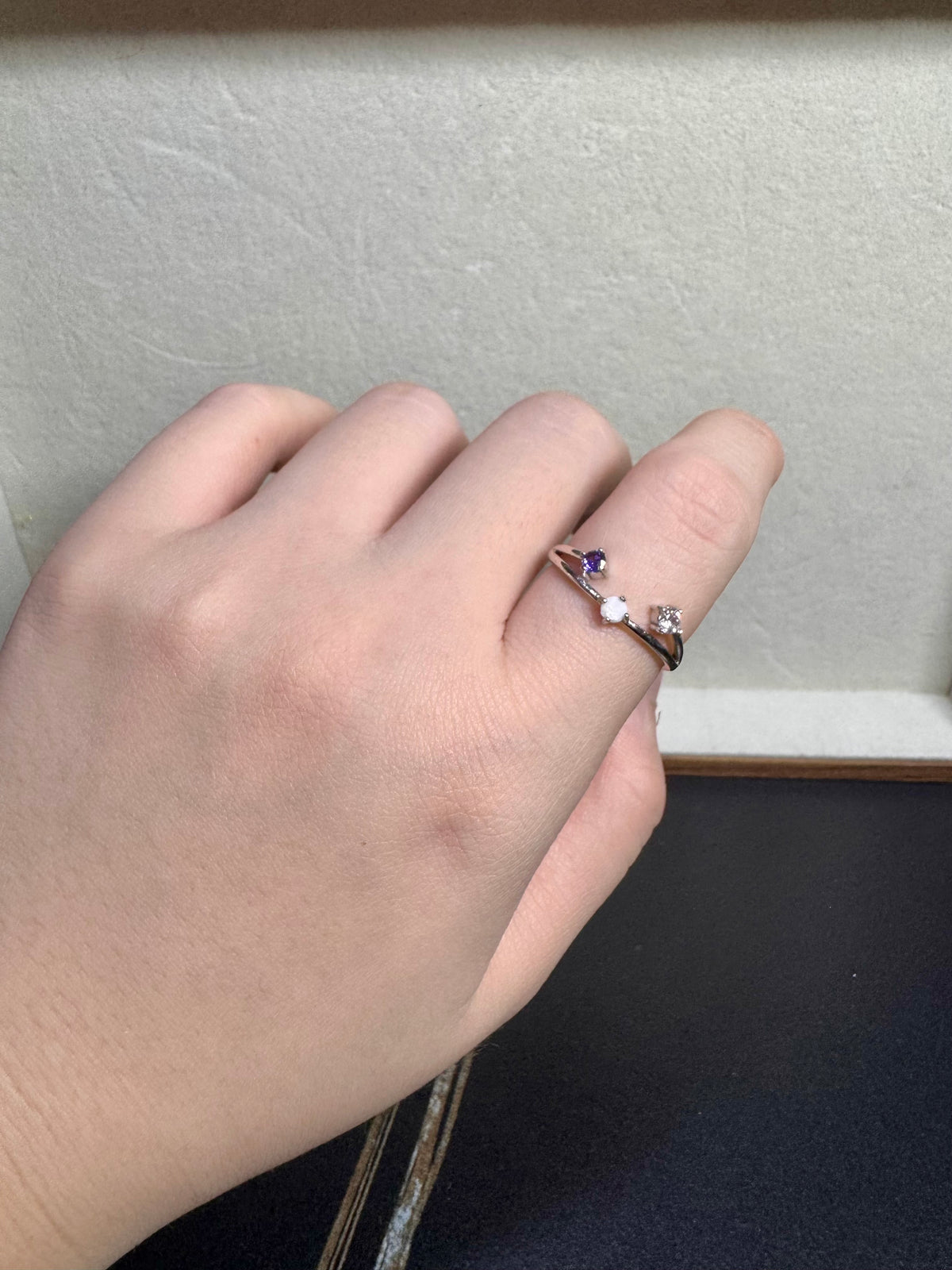 Isabelle Double Birthstone Breastmilk Ring