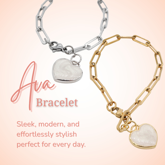 Ava Heart Breastmilk Bracelet