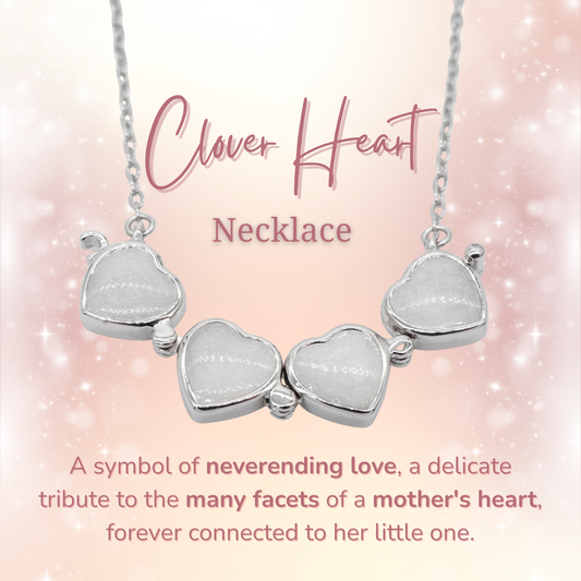 Clover Heart Breastmilk Necklace