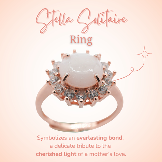 Stella Solitaire Breastmilk Ring