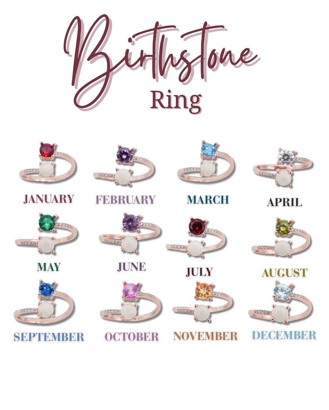 Elle Birthstone Breastmilk Ring