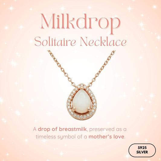 Milk Drop Solitaire Breastmilk Necklace