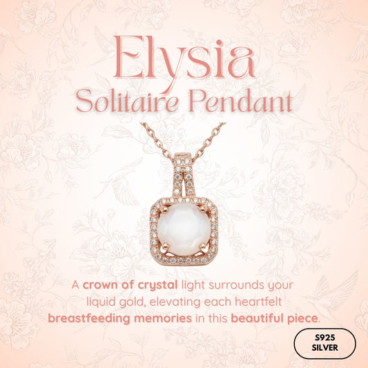 Elysia Solitaire Breastmilk Pendant