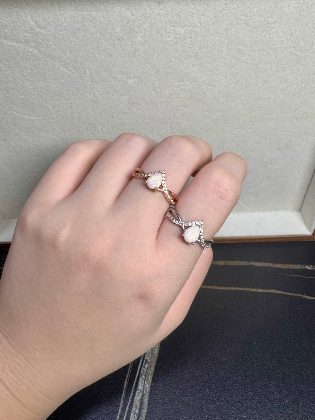 Jasmine Solitaire Breastmilk Ring