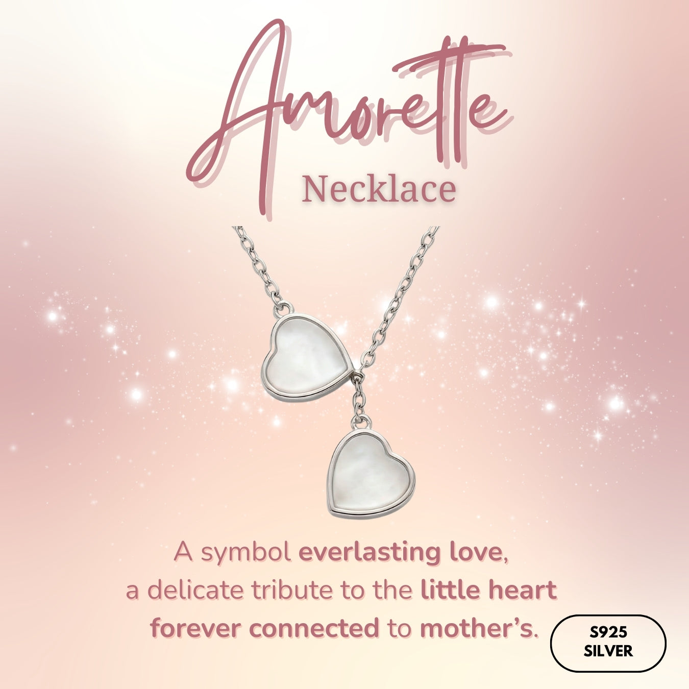 Amorette Heart Breastmilk Necklace