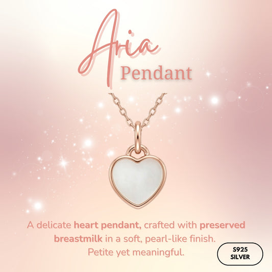 Aria Heart Breastmilk Pendant