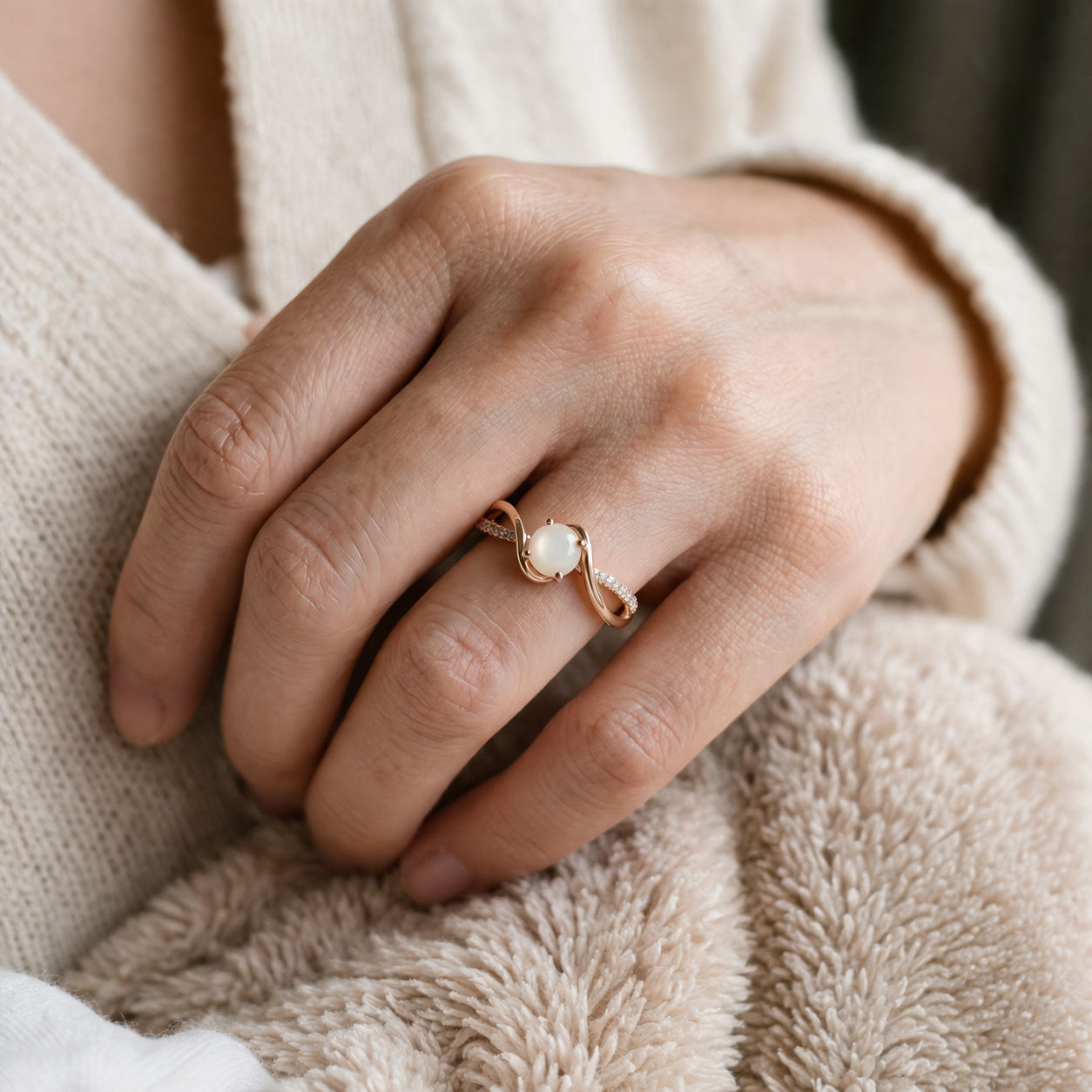 Sophie Solitaire Breastmilk Ring