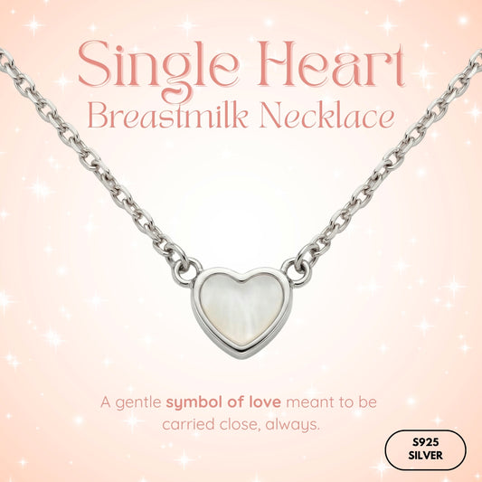 Single Heart Breastmilk Necklace