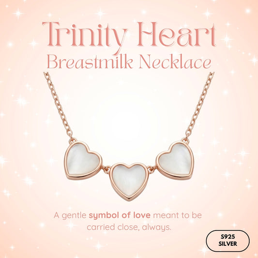 Trinity Heart Breastmilk Necklace