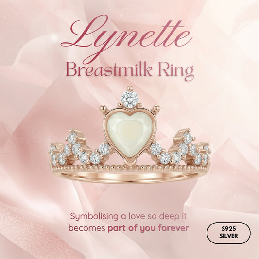 Lynette Solitaire Breastmilk Ring